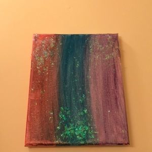 Three piece glitter art made by me.